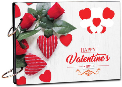 Creative Print Solution Valentine heart with Rose Scrap Book Photo Album Size 8.5x6 inch 20 sheet Theme,  Scrapbook Kit(DIY)