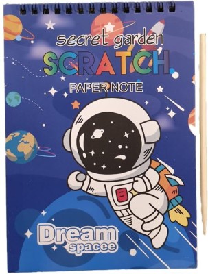 Abhinandan Decors Space Astronaut Scratch Book