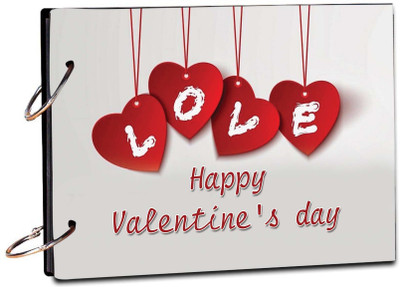 Creative Print Solution Valentine heart with love Scrap Book Photo Album Size 8.5x6 inch 20 sheet Theme,  Scrapbook Kit(DIY)