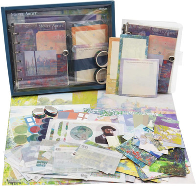 krithi 346pcs Aesthetic Journal Supplies Kit, Perfect for Gifting, Oscar-Claude MONET Theme,  Scrapbook Kit(DIY)