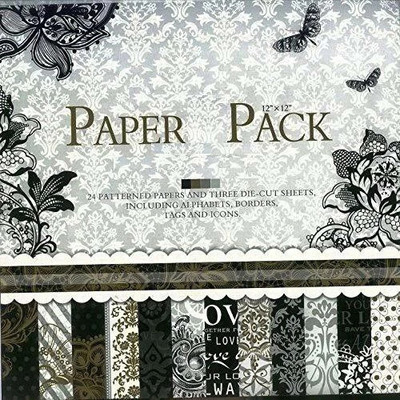 Qatalitic Pattern Design Printed Papers for Art & Craft (VS12018), Size: 12 X 12 Inch for Greeting Cardmaking & Project Book Making (24 Patterned Sheets + 3 Die Cut Sheets) Paper Designer Paper Pack Theme,  Scrapbook Kit(DIY)