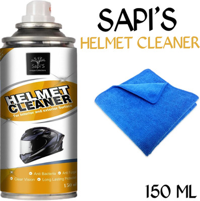 SAPI'S SapiS Helmet Cleaner Spray 150ml With Microfiber Cloth Liquid Vehicle Glass Cleaner(150 ml)