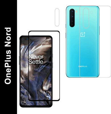 Vatsin Front and Back Tempered Glass for OnePlus Nord(Pack of 3)