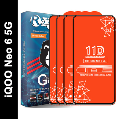 Roxel Edge To Edge Tempered Glass for Iqoo Neo 6 5G(Pack of 4)