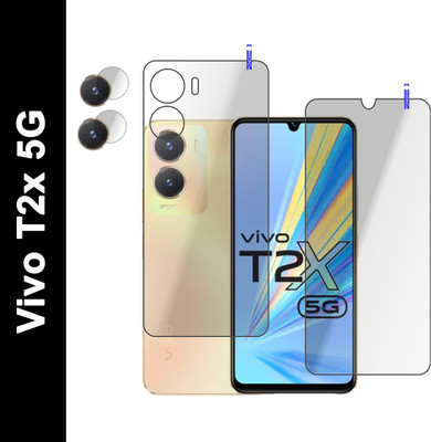 Cinzia Front and Back Tempered Glass for vivo T2x 5G(Pack of 3)