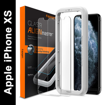 Spigen Tempered Glass Guard for Apple iPhone 11 Pro, Apple iPhone X, Apple iPhone XS(Pack of 2)