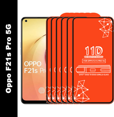 Qyist Edge To Edge Tempered Glass for Oppo F21S Pro 5G(Pack of 6)