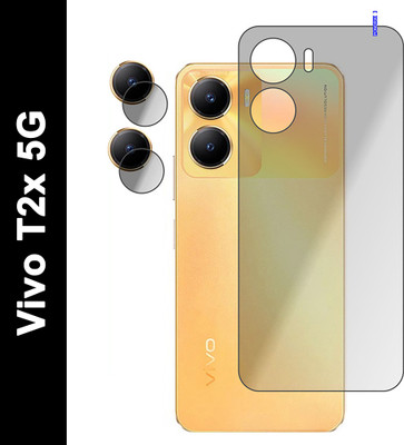 PONDRIK Back Tempered Glass for VIVO T2X 5G, VIVO T2X(Pack of 2)
