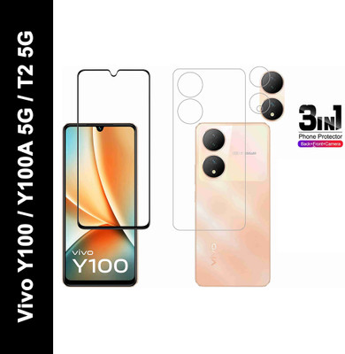 FINCH Front and Back Tempered Glass for VIVO Y100, VIVO T2 5G, VIVOY100A 5G(Pack of 3)