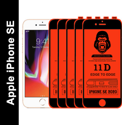 Rofix star Edge To Edge Tempered Glass for APPLE IPHONE SE 2020(Pack of 5)