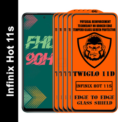 TWIGLO Edge To Edge Tempered Glass for INFINIX HOT 11S(Pack of 5)
