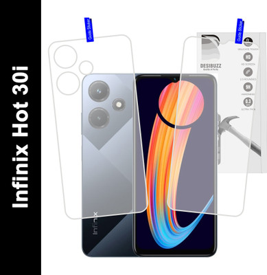 DESIBUZZ Front and Back Tempered Glass for Infinix HOT 30i(Pack of 2)