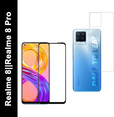 Vatsin Front and Back Tempered Glass for Realme 8, Realme 8 Pro(Pack of 2)