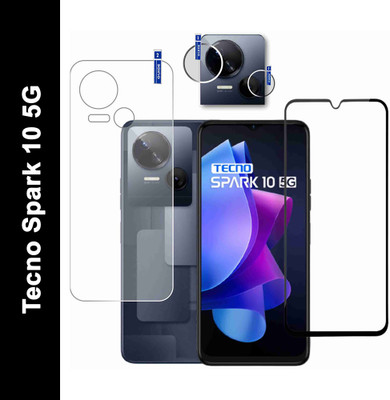 Olonga Front and Back Tempered Glass for TECNO SPARK 10 5G(Pack of 3)