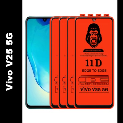 Laxdom Edge To Edge Tempered Glass for VIVO V25 5G(Pack of 4)