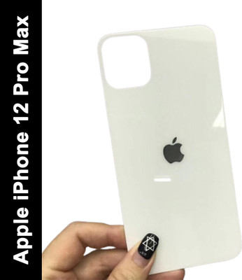 VOLMERE Back Tempered Glass for Apple iPhone 12 Pro Max White Back Tempered Glass, With Apple Logo(Pack of 1)