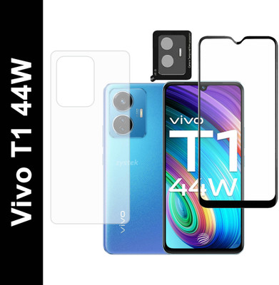 Systek Front and Back Tempered Glass for Vivo T1 44W(Pack of 3)
