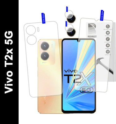 DESIBUZZ Front and Back Tempered Glass for vivo T2x 5G(Pack of 3)