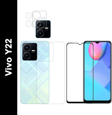 FINCH Front and Back Tempered Glass for VIVO Y22(Pack of 3)