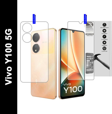 DESIBUZZ Front and Back Tempered Glass for Vivo Y100 5G, (Flexible)(Pack of 2)
