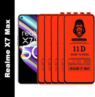 Laxdom Edge To Edge Tempered Glass for REALME X7 MAX(Pack of 5)
