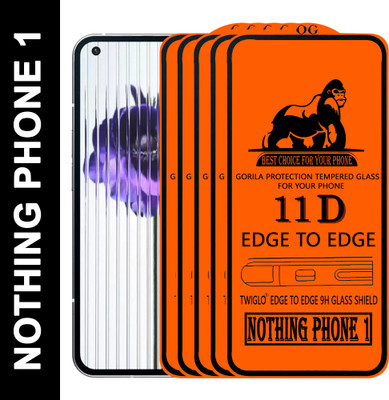 TWIGLO Edge To Edge Tempered Glass for NOTHING PHONE 1(Pack of 5)