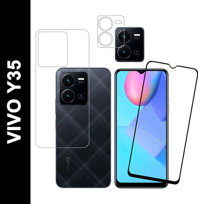 KANCHA Front and Back Tempered Glass for VIVO Y35(Pack of 3)