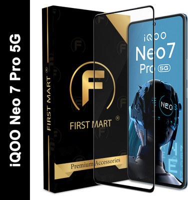 FIRST MART Edge To Edge Tempered Glass for iQOO Neo 7 Pro 5G, iQOO Neo 7 Pro, Neo 7 Pro 5G, Neo 7 Pro(Pack of 1)
