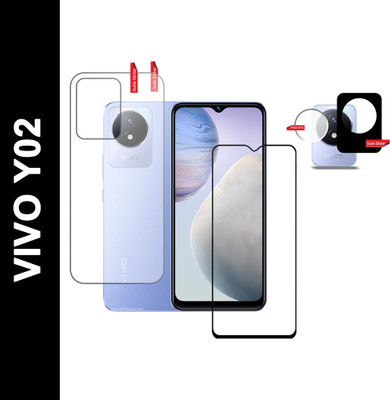 FINCH Front and Back Tempered Glass for VIVO Y02(Pack of 3)