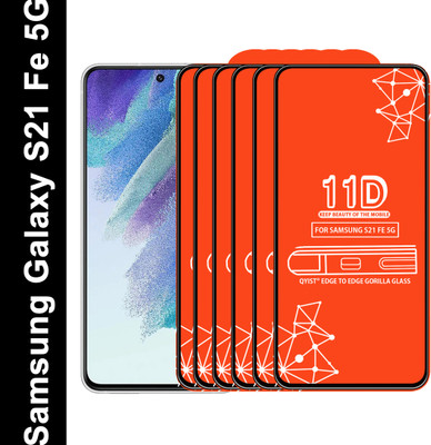 Qyist Edge To Edge Tempered Glass for Samsung Galaxy S21 Fe 5G(Pack of 6)