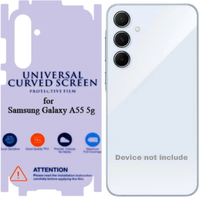 Shreejee Back Screen Guard for Samsung Galaxy A55 5g back membrene glossy with 360 covrege back and side full back screen protector(Pack of 1)