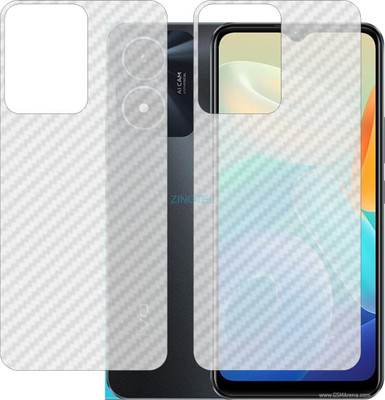 ZINGTEL Back Screen Guard for VIVO Y02 S (3D Carbon Fiber Finish)(Pack of 2)