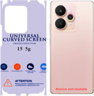 Shreejee Back Screen Guard for REALME 15 5g back MEMBRANE glossy with 360 covrege back and side full back panel protector(Pack of 1)