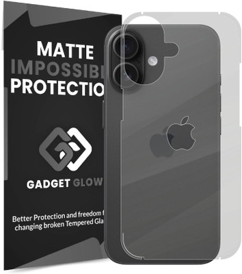 Gadget Glow Back Screen Guard for iPhone 16, Apple iPhone 16, Apple 16(Pack of 1)