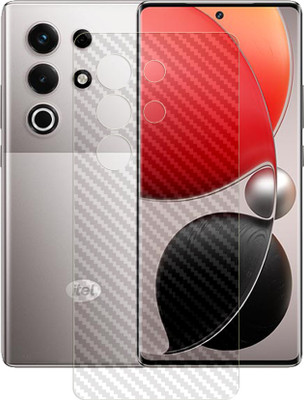 SOMTONE Back Screen Guard for itel S25 Ultra 4G BACK Carbon fiber Screen Protector | Anti-Scratch | Edge to Edge Full Coverage | 9H Hardness | Screen Guard(Pack of 1)