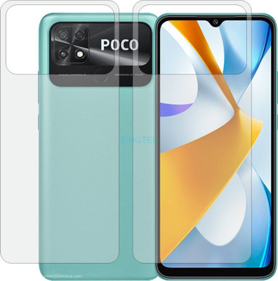 ZINGTEL Back Screen Guard for XIAOMI POCO C40 (Matte Finish)(Pack of 2)