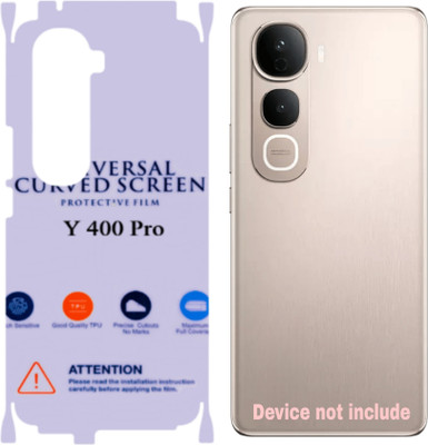 Shreejee Back Screen Guard for VIVO Y400 PRO 5g back MEMBRANE glossy with 360 covrege back and side full back panel protector(Pack of 1)