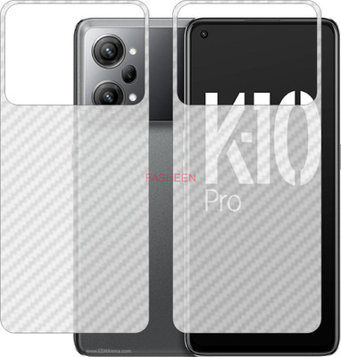 Fasheen Back Screen Guard for OPPO K10 PRO (3D Carbon Fiber Finish)(Pack of 2)