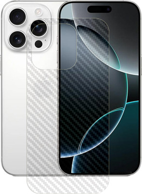 SOMTONE Back Screen Guard for Apple iPhone 16 Pro 5G BACK CARBON FIBER Screen Protector | Anti-Scratch | Edge to Edge Full Coverage | 9H Hardness | Screen Guard(Pack of 1)