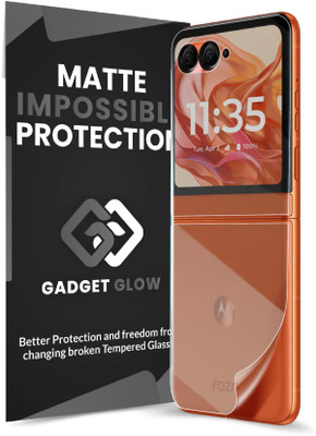 Gadget Glow Back Screen Guard for Motorola Razr 50 5G, Razr 50 5G, 4 Layer Unbreakable Membrane with Easy Installation(Pack of 1)