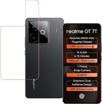 SPRITZEN Back Screen Guard for Realme GT 7T 5G, Back Screen Guard with Glossy Finish(Pack of 1)