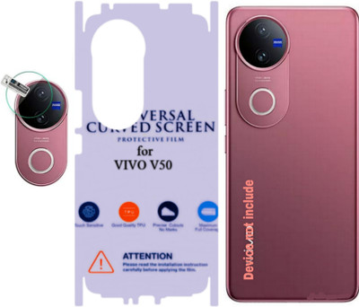 Shreejee Back Screen Guard for VIVO V50 5g back MEMBRANE glossy back and side full back panel protector With CAMERA LENS GLASS Protector(Pack of 1)