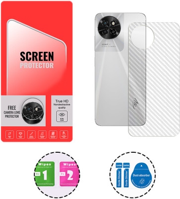 SOMTONE Back Screen Guard for Itel S23 4G (1 BACK CARBON FIBER SKIN + 1 FREE CAMERA LENS PROTECTOR)(Pack of 1)