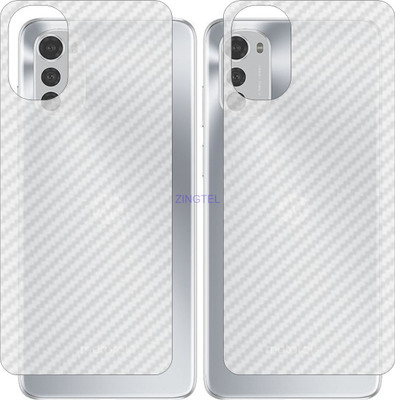 ZINGTEL Back Screen Guard for MOTOROLA MOTO E32 (3D Carbon Fiber Finish)(Pack of 2)