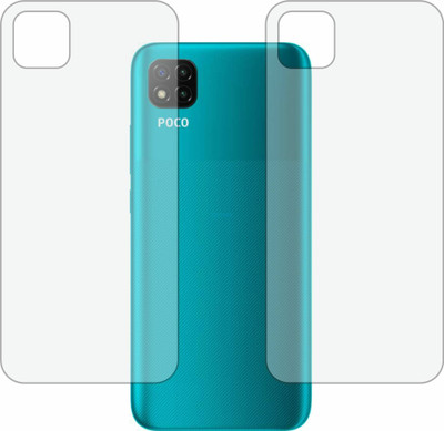 TELTREK Back Screen Guard for POCO C3 (Matte Finish)(Pack of 2)