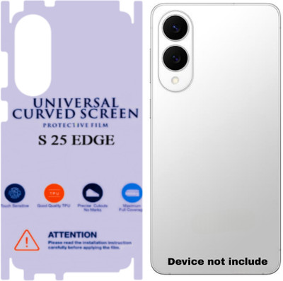 Shreejee Back Screen Guard for SAMSUNG GALAXY S25 EDGE 5g back MEMBRANE glossy with 360 covrege back and side full back panel protector(Pack of 1)