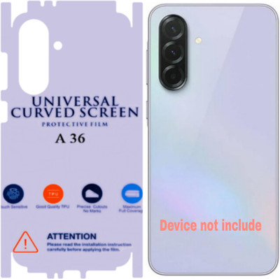 Shreejee Back Screen Guard for SAMSUNG GALAXY A36 5g back MEMBRANE glossy with 360 covrege back and side full back panel protector(Pack of 1)