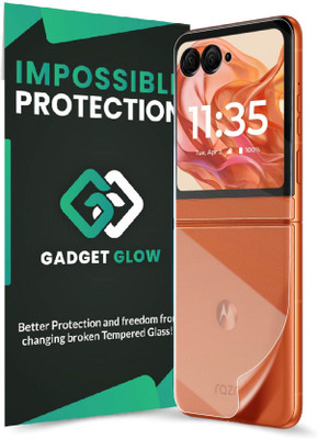 Gadget Glow Back Screen Guard for Motorola Razr 50 5G, Razr 50 5G, 4 Layer Unbreakable Membrane with Easy Installation(Pack of 1)