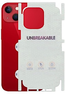 A3sprime Back Screen Guard for APPLE iPhone 13 Mini, |Full Coverage 9H Surface Hardness Unbreakable Soft Silicon Back Skin Protector|, (Matte)(Pack of 1)
