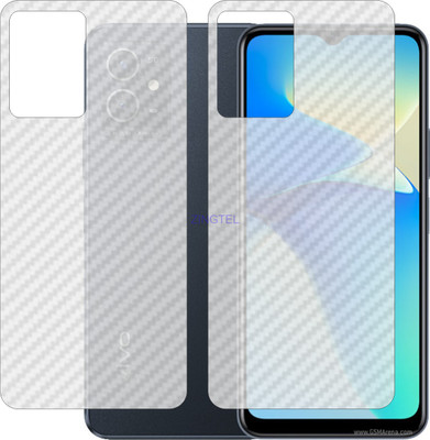 ZINGTEL Back Screen Guard for VIVO Y33e V2166A (3D Carbon Fiber Finish)(Pack of 2)
